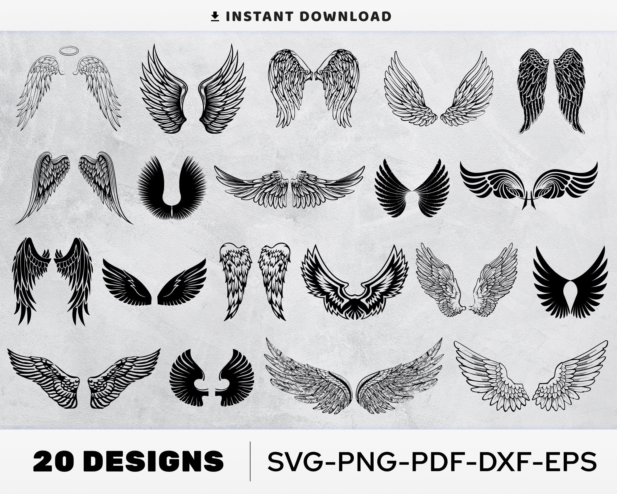 Download Wings Svg Angel Wings Svg Angel Svg Memorial Svg Svg Files Etsy