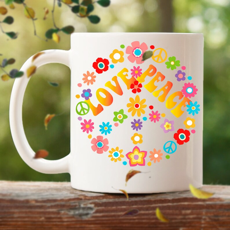 Download Peace Love Svg Hippie Svg Groovy Flowers svg 60s-70s Retro ...