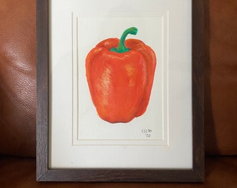 Pepper Painting Original Art Vegetables Still Life Grisaille Wall Art 15.5 by 19.5 by Svetlana Pepper Painting Original Art Vegetables Still Life Grisaille Wall Art 15.5 by 19.5 by Svetlana