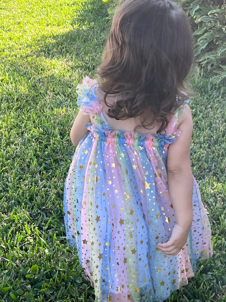 Rainbow Tulle Dress Tulle Dress Baby Toddler Girl Toddler Etsy