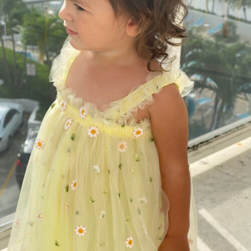 Yellow Toddler Tulle Dress Toddler Party Dress Baby Dress Etsy