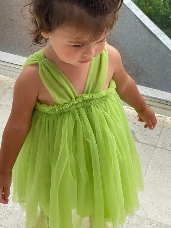 Lime Green Toddler Party Dress Baby 