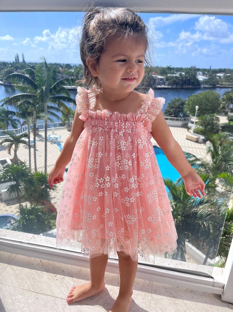 NEW PINK Baby Dress Daisy Dress First Birthday Dress Etsy
