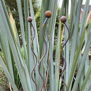 Twisted plant support - garden art