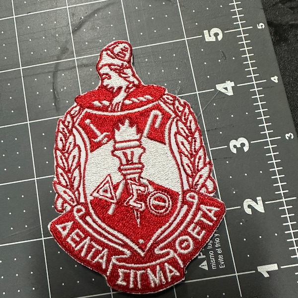 Delta Sigma Theta Shield (iron on patch) 4X3