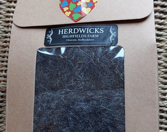 Dark Herdwick Wool Washed and Carded