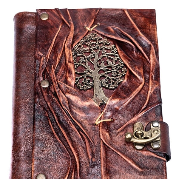 Leather Journal Genuine Leather Handcrafted Journal Tree of Life / Diary / Leather Notepad / Old Age Style Memo Book