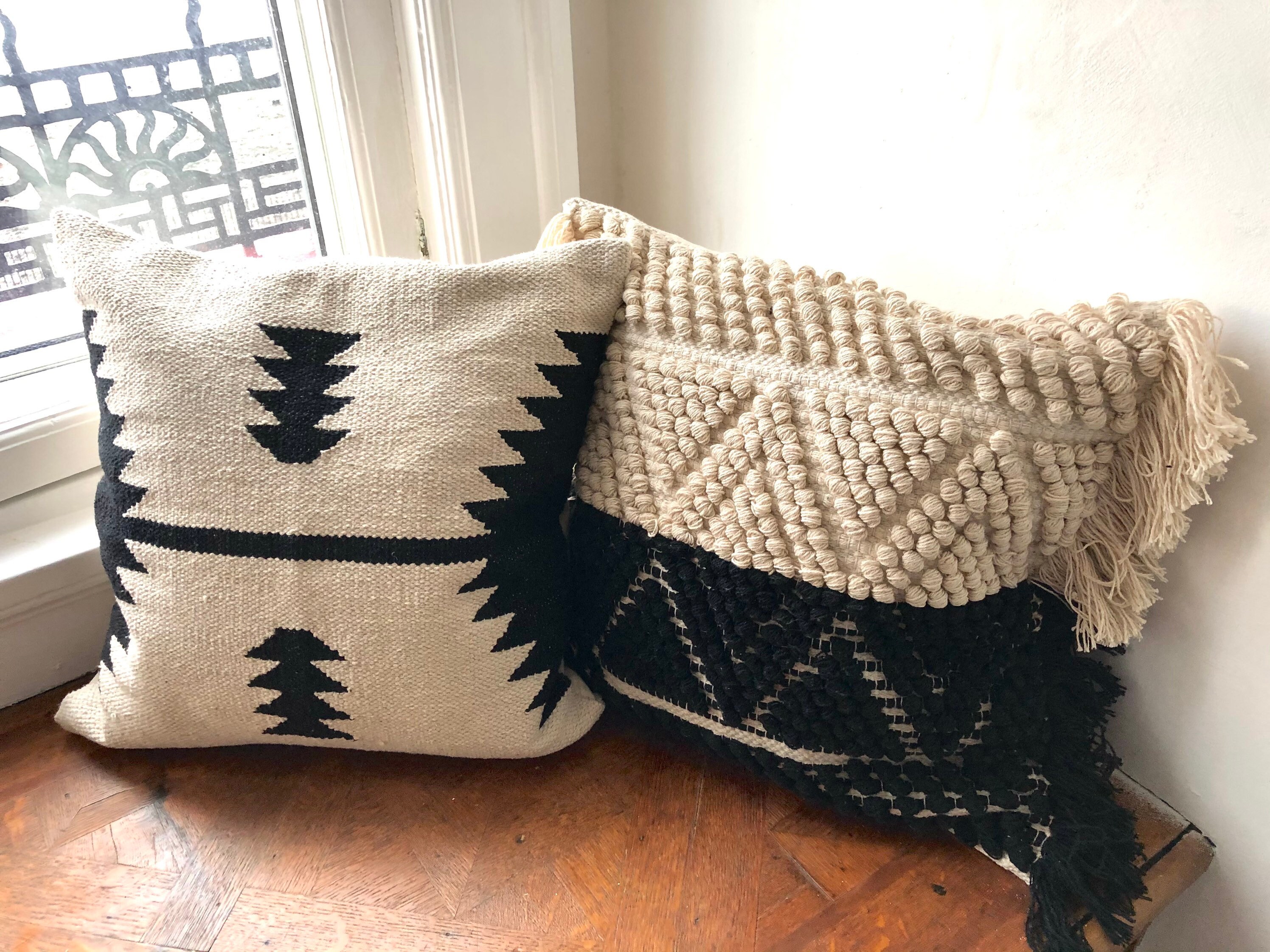 Cubierta de cojín tejida monocromática. 45 cm x 45 cm | Etsy