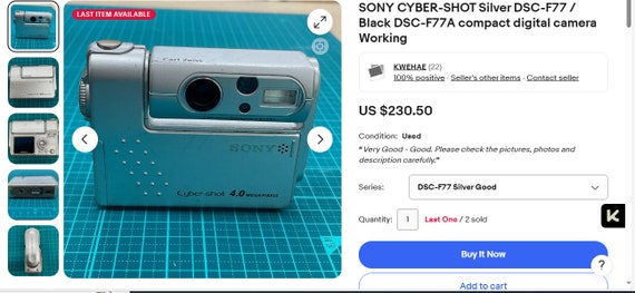Unusual Design Camera From Sony, DSC-F77 Model Hard to Find