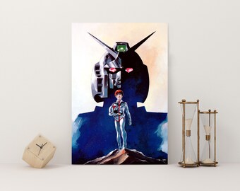 Gundam Poster Etsy Gundam Poster Etsy