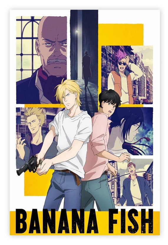 Banana Fish Collage Poster Anime Series Postercanvas Poster Etsy