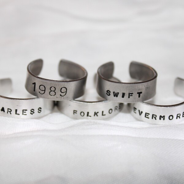 Taylor S Album Name Ring - Adjustable