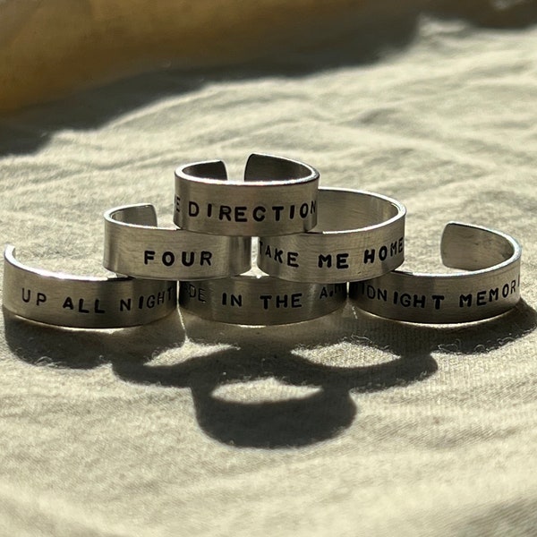 1D Album Inspired Ring - Adjustable