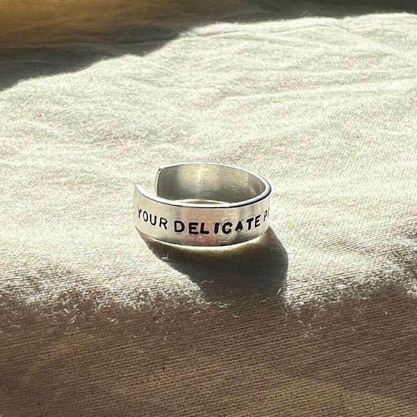 HS “Your Delicate Point Of View” Little Freak Inspired Ring - Adjustable