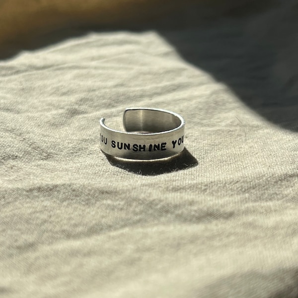 HS “You Sunshine You Temptress” Fine Line Ring - Adjustable