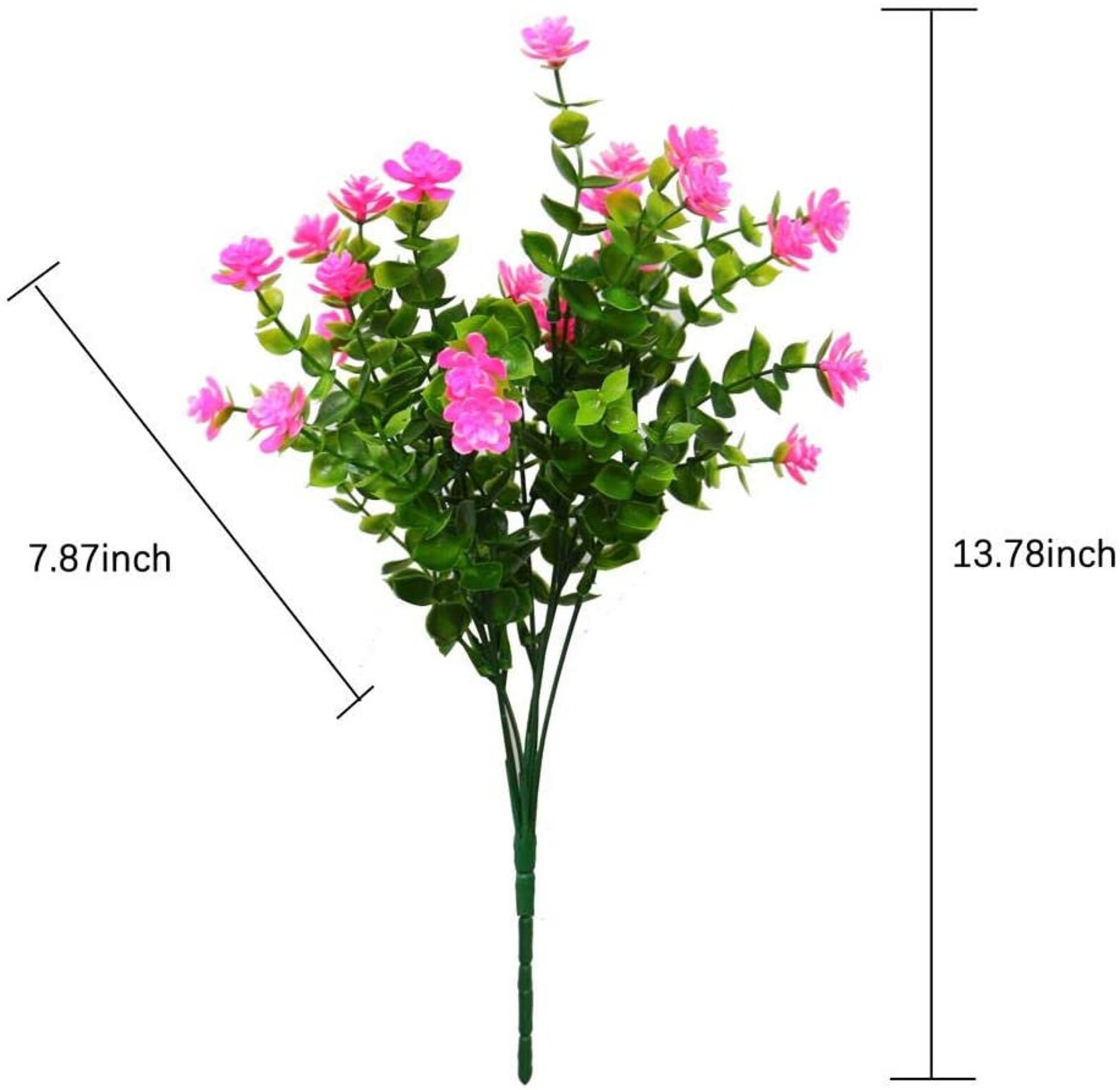 6 Bunches Artificial Flowers Outdoor UV Resistant Fake Plastic Etsy