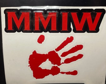 Missing and Murdered Indigenous Women Handprint decal.