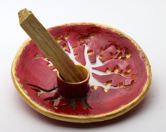 Ceramiczny stojak na drzewo życia Palo Santo z darmowym patykiem
