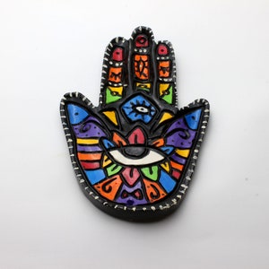 Hamsa Incense Holder: Hand Painted