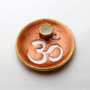 3-in-1 Palo Santo Ceramic Incense Holder | Om Symbol | Free Palo Santo Incense Stick | Palo Santo Incense Burner | Palo Santo Incense Holder