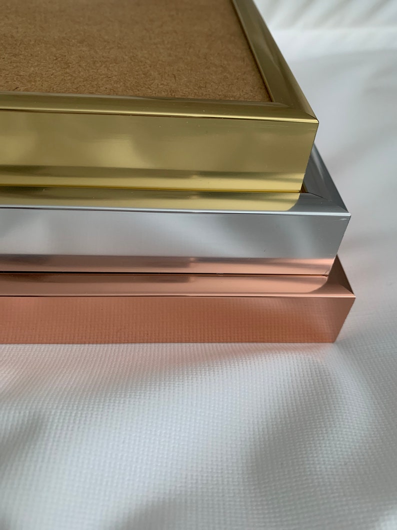 Thin Gold Photo Frame with thick white mount Gold Picture Etsy