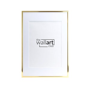 Thin Gold Photo Frame with thick white mount, Gold Picture Frames in sizes A2 A3 & A4