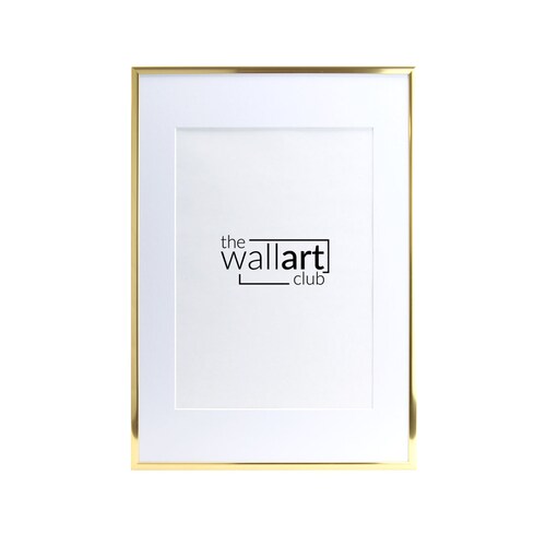 Thin Gold Photo Frame With Thick White Mount Gold Picture Etsy UK