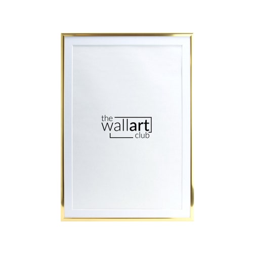 Thin Gold Photo Frame With Thin White Mount Gold Picture Etsy