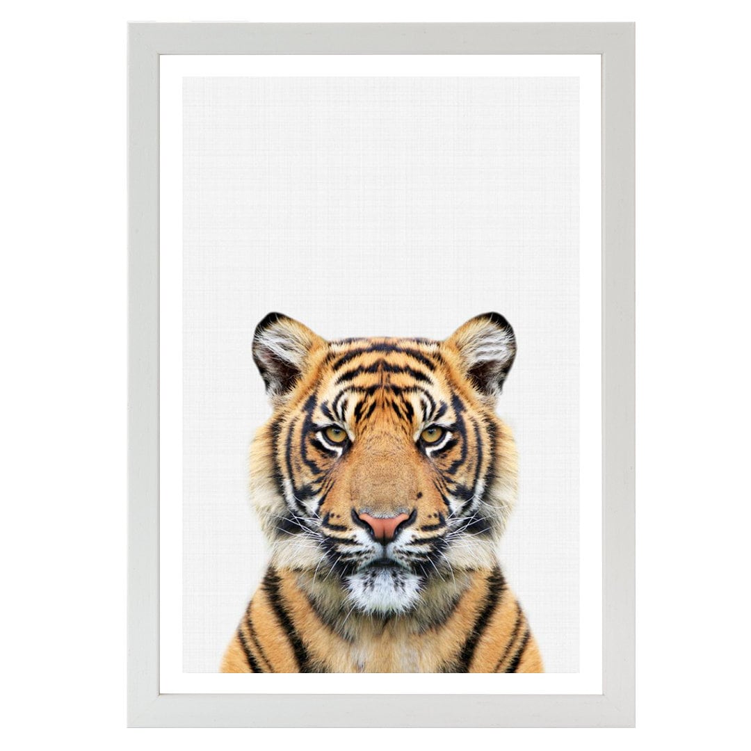 Estampe encadrée portrait de tigre Juniqe
