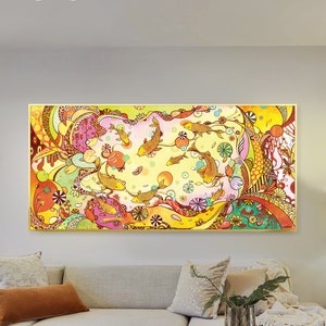 Nine Koi Fish (Gu-eo-do) – Symbolic Printable Wall Art for Luck, Health & Prosperity