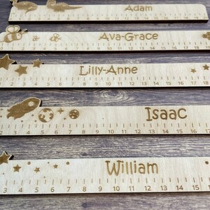 Personalised Ruler Teacher Pupil Gift Wooden - Class End of Term Favour ...