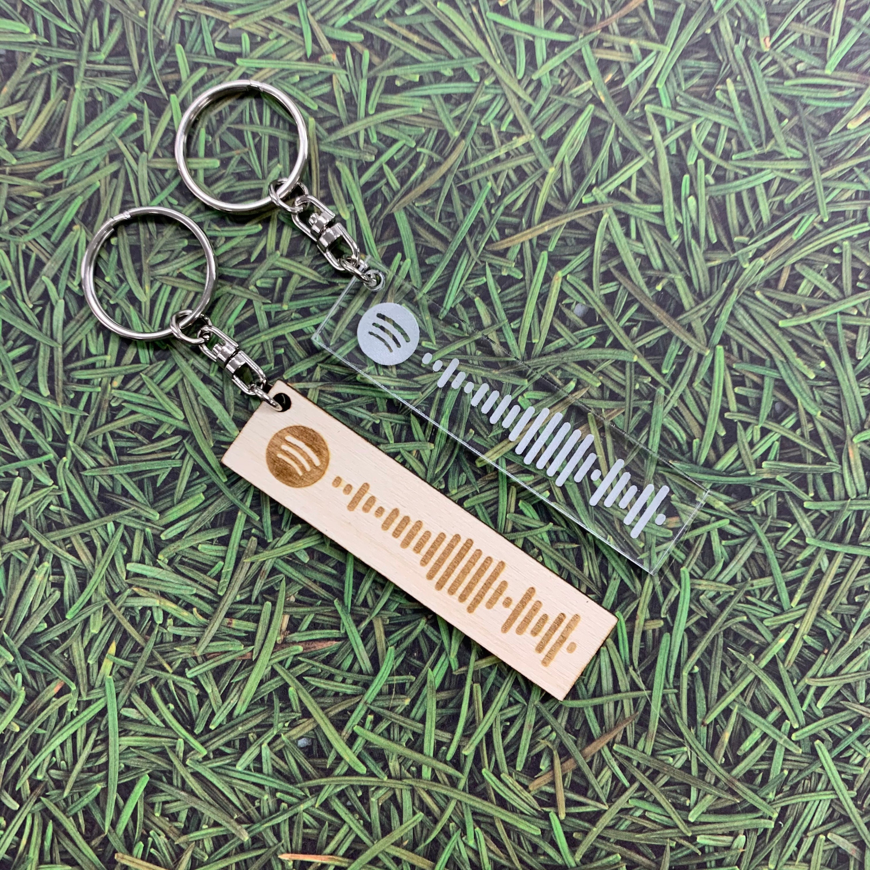 Christmas gift Spotify Keyring Acrylic / Wooden Laser Engraved Etsy