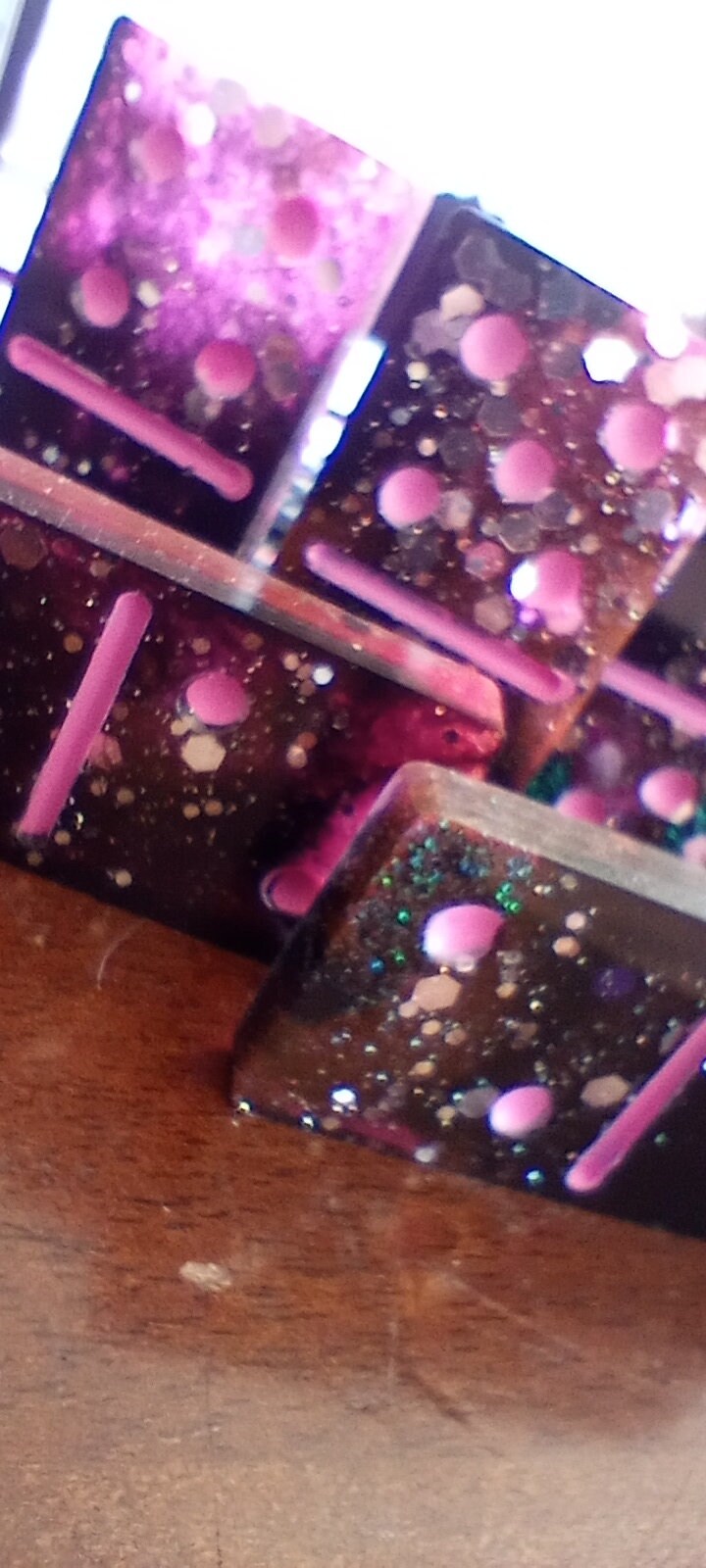 Colorful Dominoes Resin Domino Sets Customized Handmade Etsy