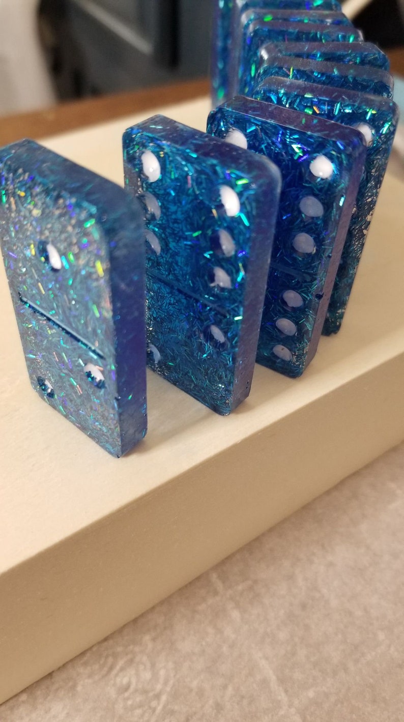 Colorful Dominoes resin Domino sets Customized handmade Etsy