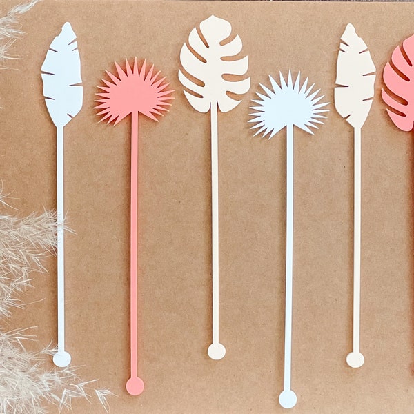 Boho Palm Stir Stick SVG