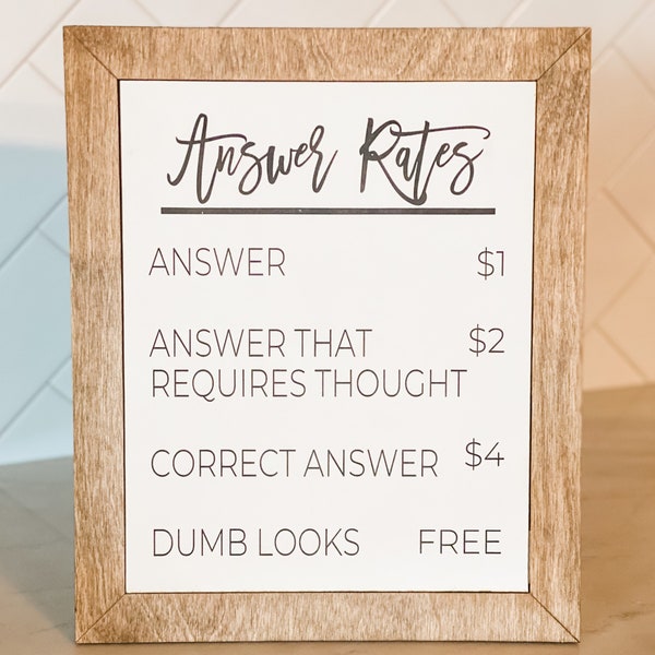 Answer Desk Rates Etsy