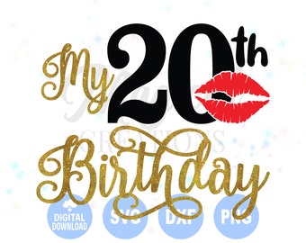 Download 20th Birthday Svg Etsy