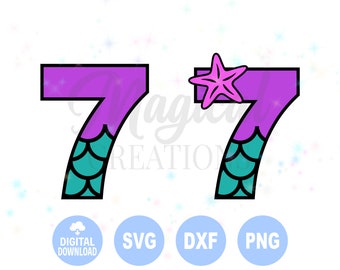Free Free 232 Mermaid Number 7 Svg SVG PNG EPS DXF File
