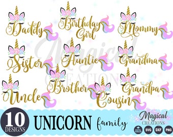 Free Free 65 Unicorn Family Birthday Svg SVG PNG EPS DXF File