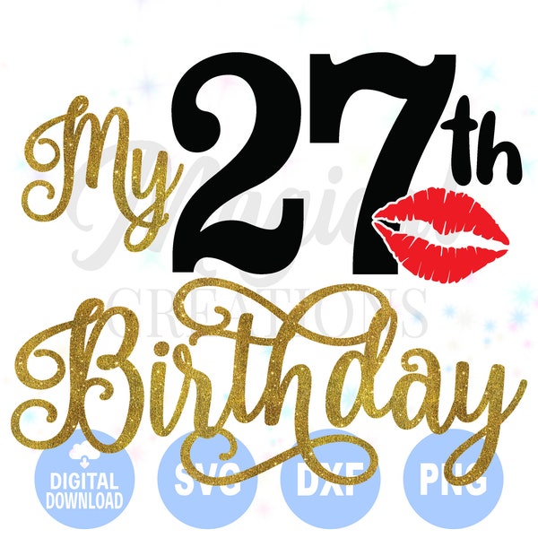 My 27th Birthday svg, My 27th Birthday, It's My Birthday svg, It's My Birthday, Birthday Princess svg, Birthday Queen svg, Birthday svg