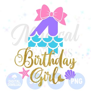 My 4th Birthday Mermaid svg, 4th Birthday svg, Mermaid, Mermaid svg, Mermaid Birthday svg, Mermaid Birthday,  Mermaid Party