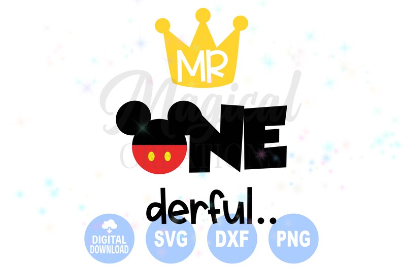 Download Mr One derful Mickey svg Mickey 1st Birthday svg My 1st | Etsy