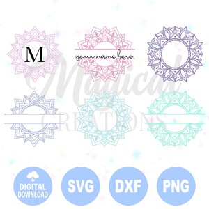Mandala Monogram Frame svg, Mandala svg, Monogram Frame svg, Frame svg