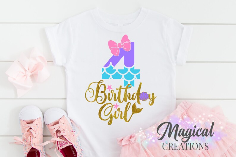 Download My 4th Birthday Mermaid svg 4th Birthday svg Mermaid | Etsy