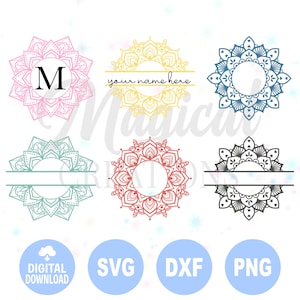 Mandala Monogram Frame svg, Mandala svg, Monogram Frame svg, Frame svg