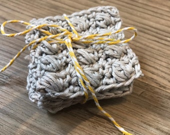 Six scrubbies de visage de crochet