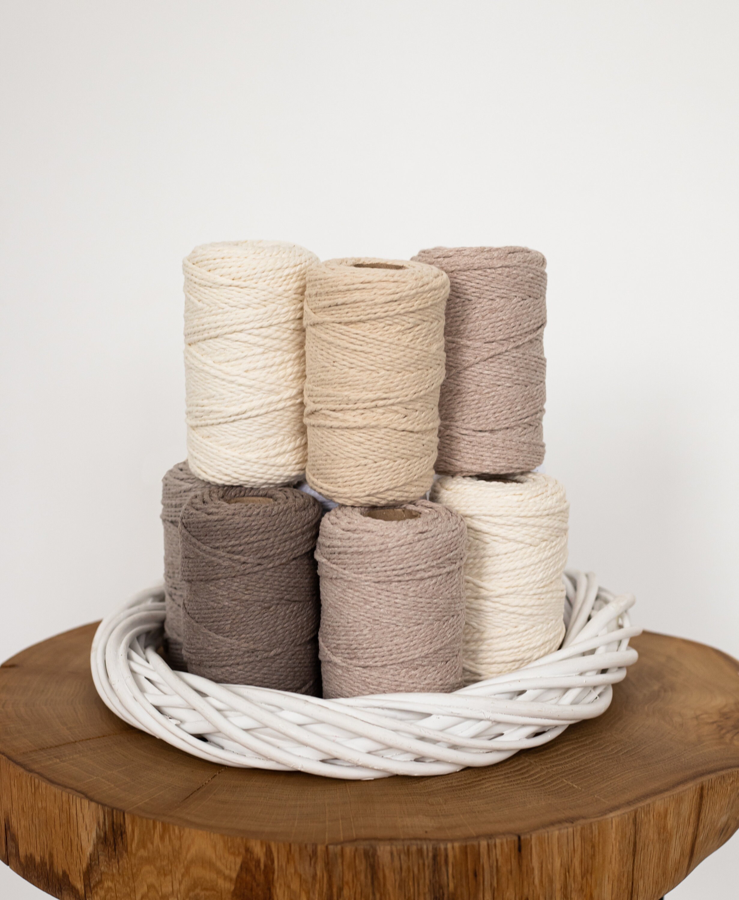 Macrame cotton cord 2mm 328 ft 100m 2 strand twisted Etsy.de