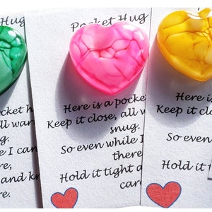Resin Heart Shaped Pocket Hug, Miss You Gift