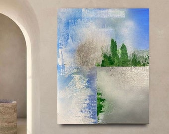 Bild Acryl abstrakt modern „WELT IM NEBEL“ 40x60 cm