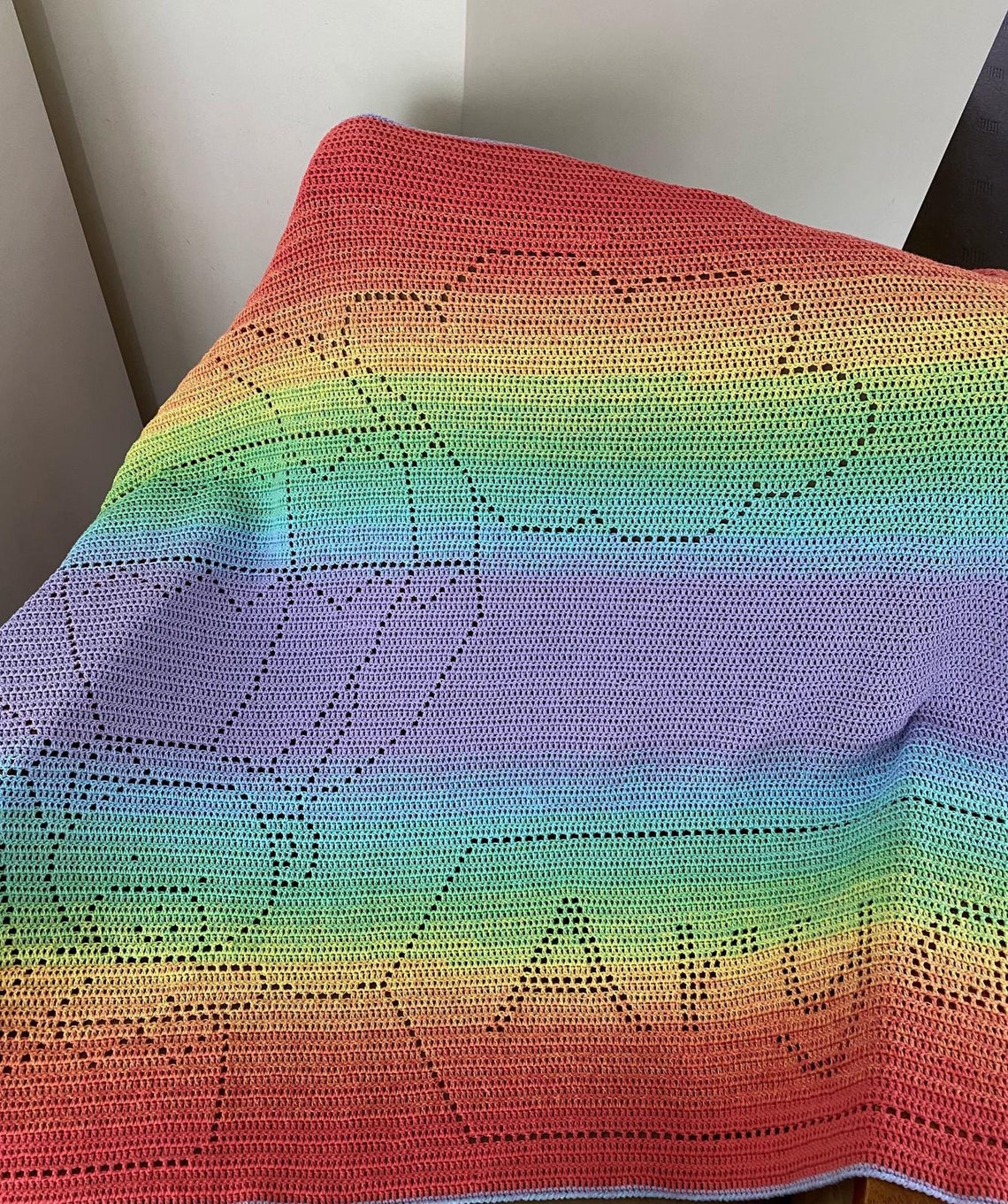 Personalised Balloon Bear Crochet Baby Blanket PATTERN ONLY Etsy